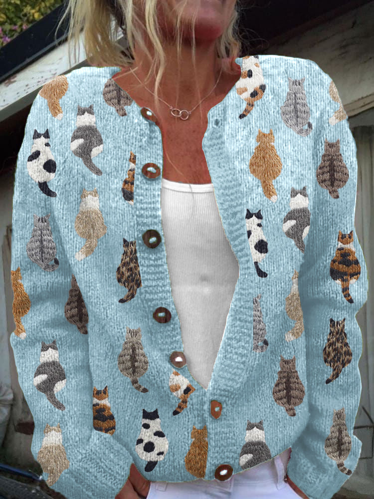 Charlotte | Elegant Comfort Cardigan – Blue Cardigan