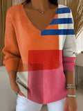 Anais | Elegant Patterned V-Neck Sweater