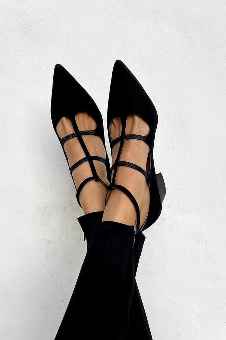 Giada | Pointed-Toe Heels – Black