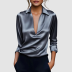 Astrid | Elegant Satin Blouse