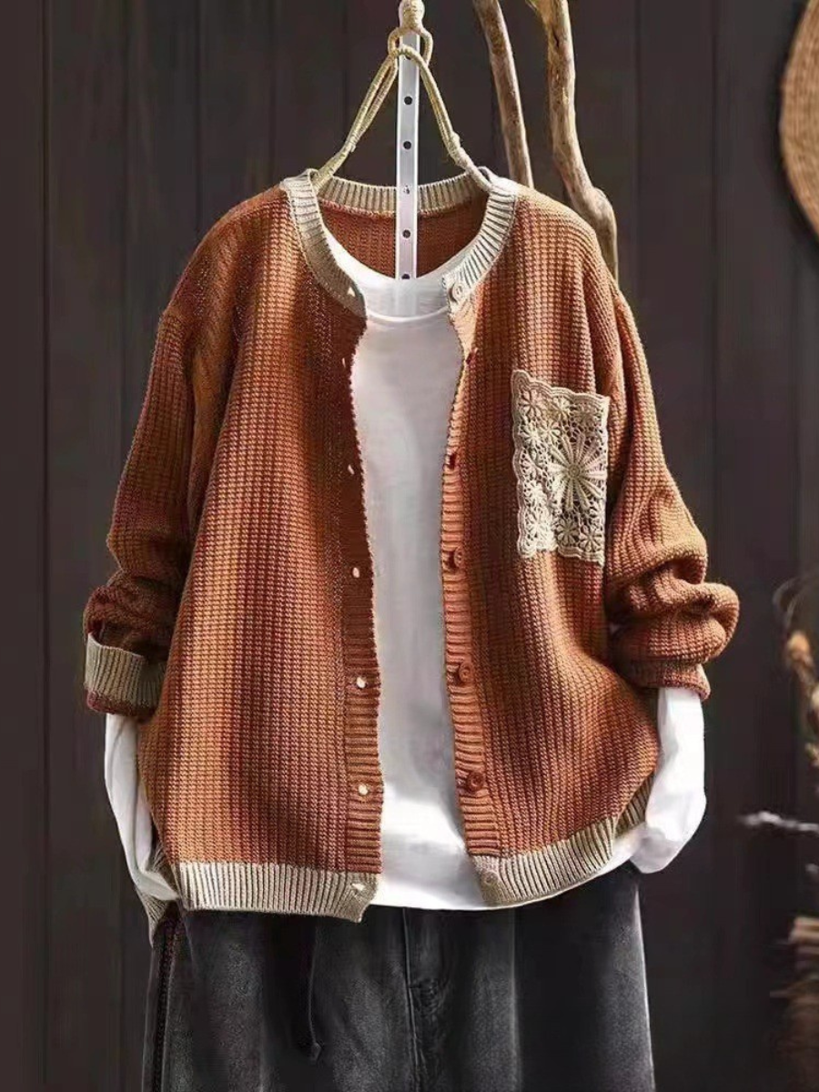 Aveline | Knit Cardigan – Camel