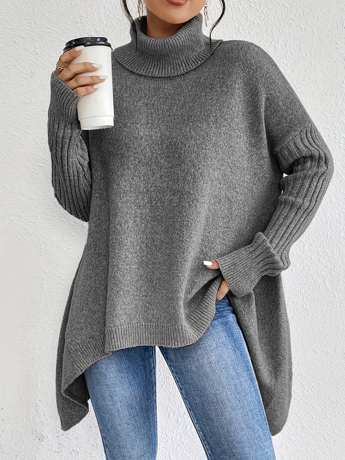 Audrey | Cozy Sweater – Gray
