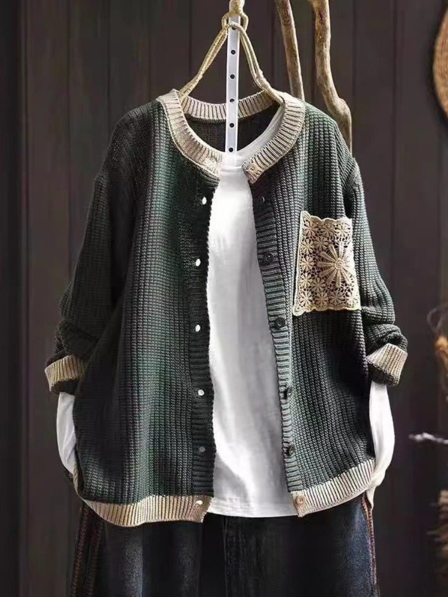 Aveline | Knit Cardigan – Green