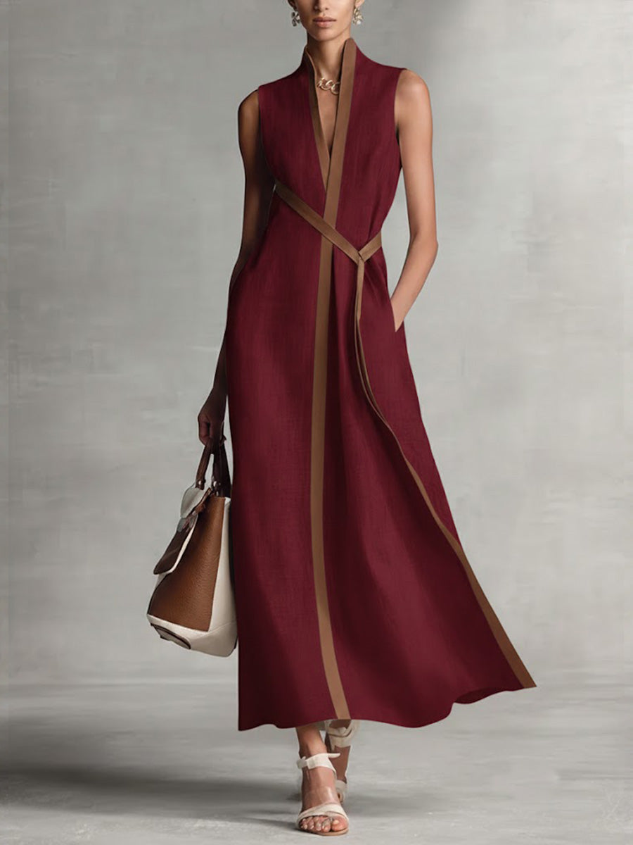 Elira | Sleeveless Breeze Dress – Burgundy