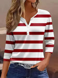 Amelia | Striped V-Neck Top