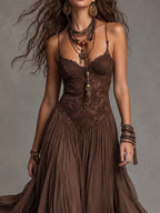 Olivia | Lace Corset Maxi