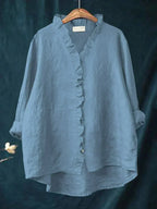 Cecily | Casual Ruffle V-Neck Blouse