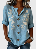 Gomez | Elegant Top With Floral Embroidery