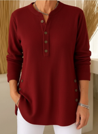 Brenda | Elegant Button-Detail Winter Sweater