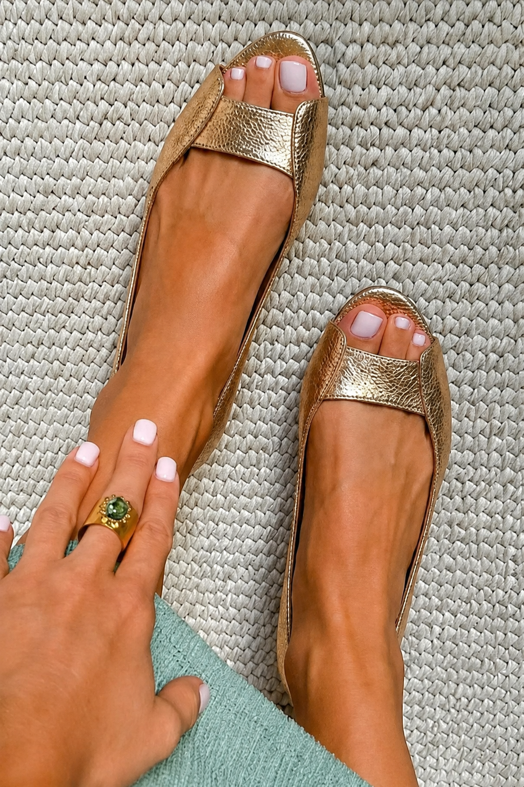 Adelina Chic Comfort Sandals – Gold
