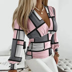 Brianna | Timeless Deep V-Neck Waist Blouse