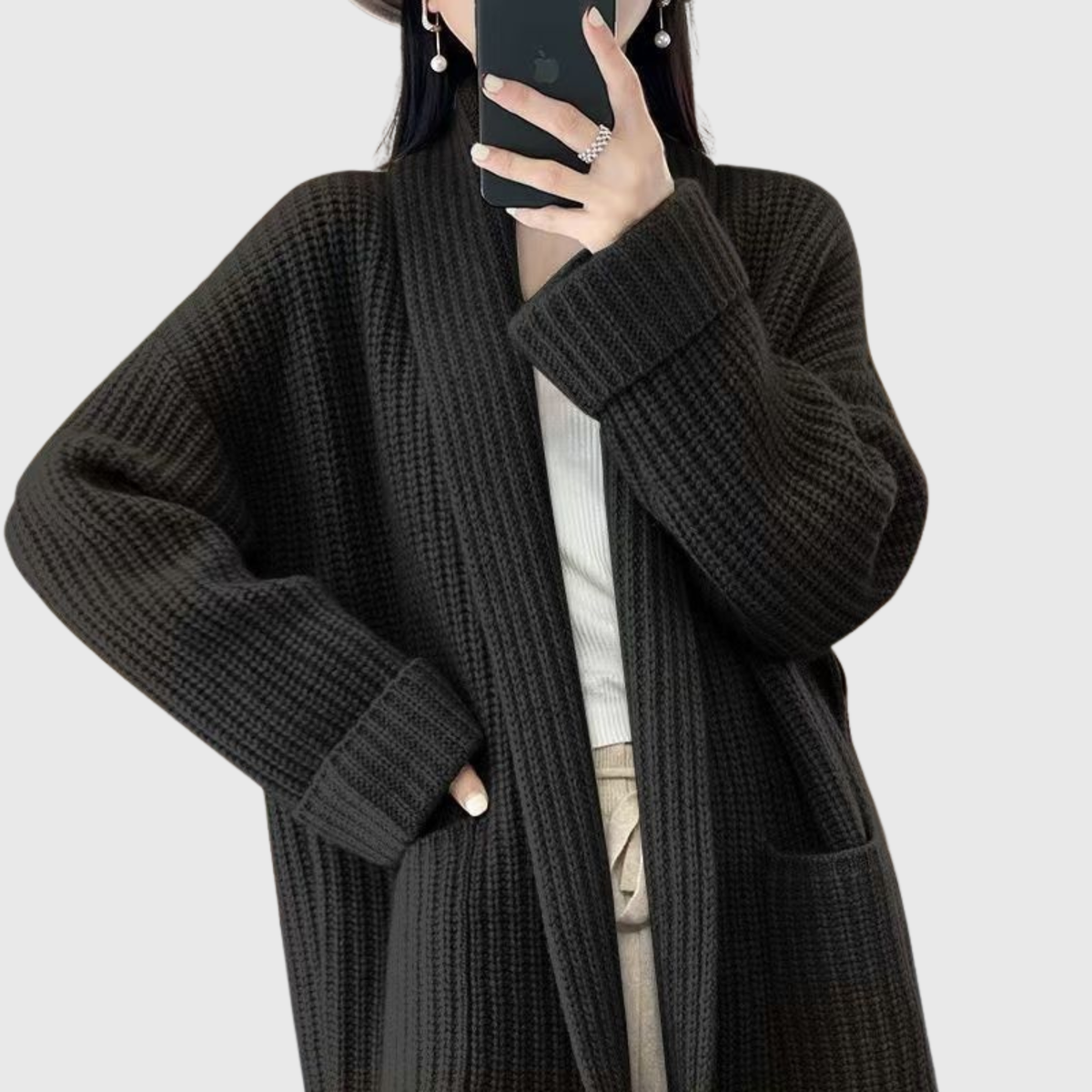 Amy | Comfortable Cardigan – Black