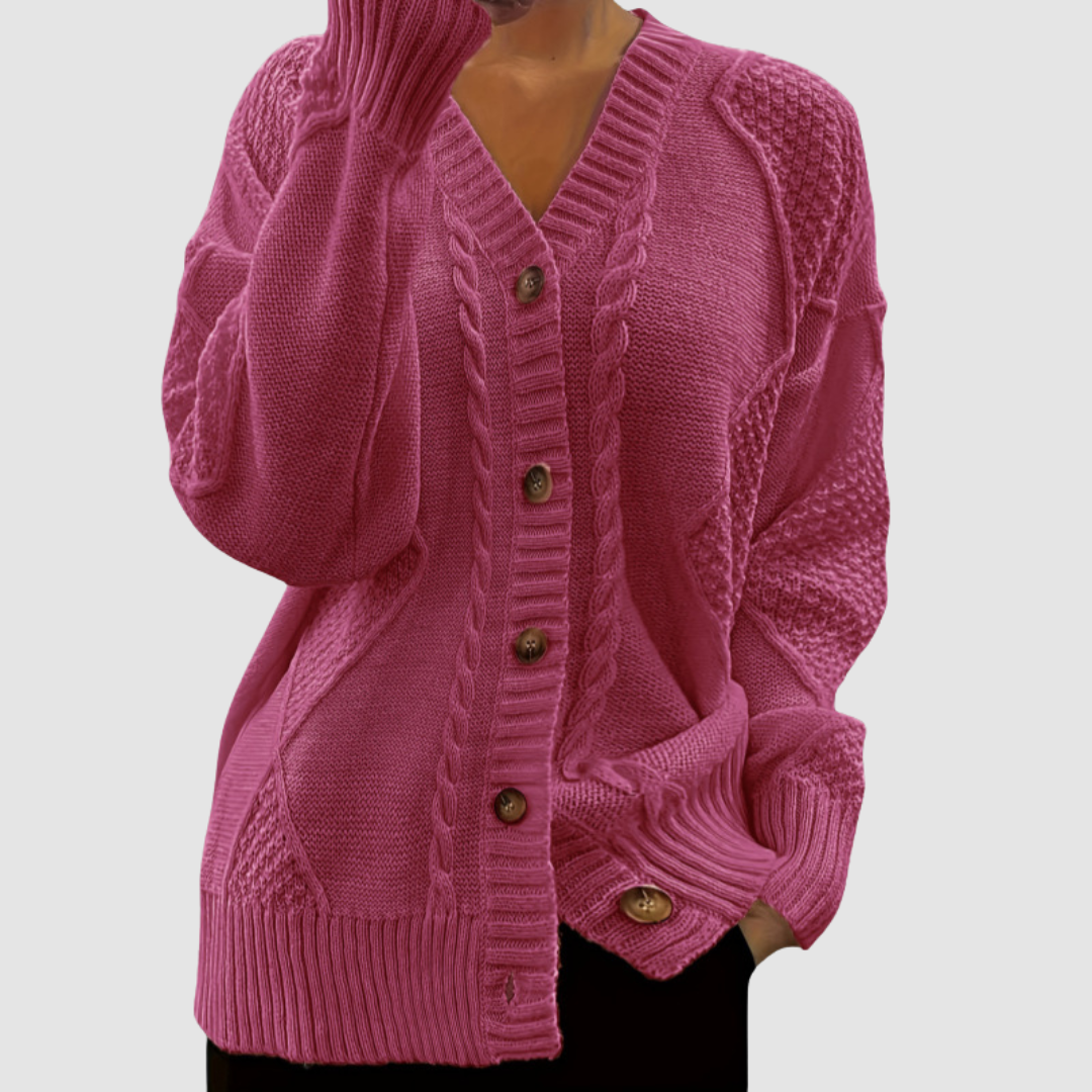 Adreana | Comfortable Sweater – Fucshia Pink