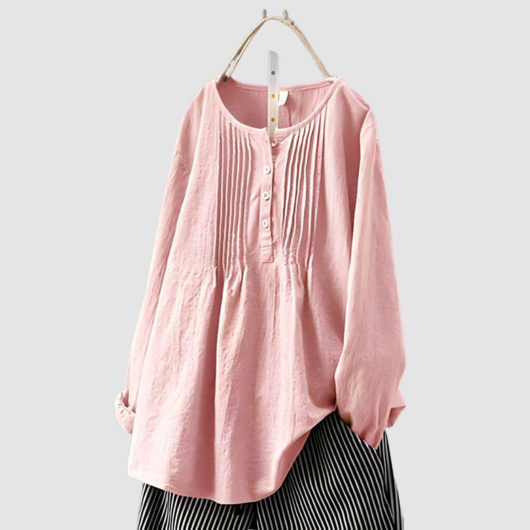 Brenna | Elegant Casual Blouse – Pink