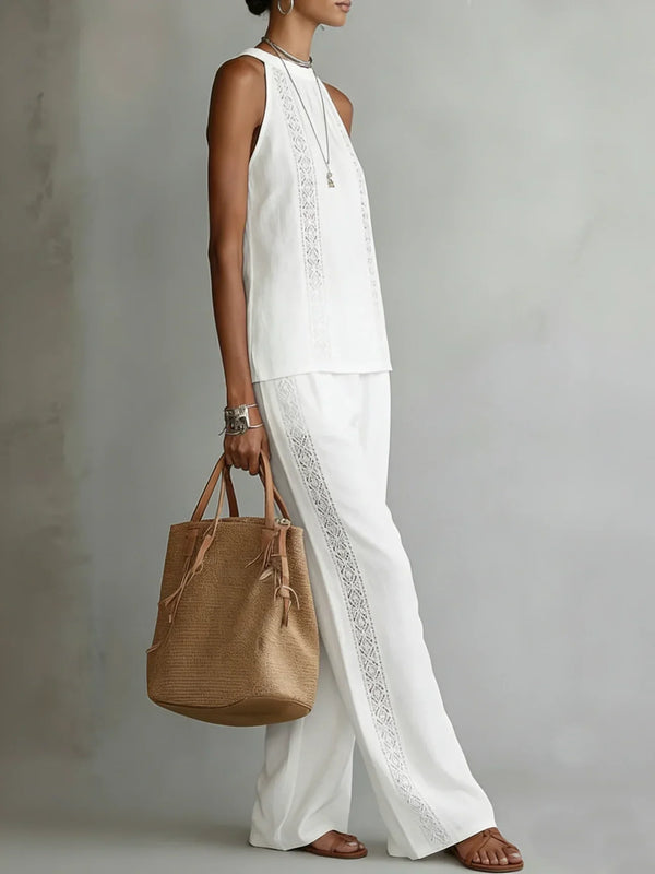 Camilla | Halter Linen Two-Piece Set
