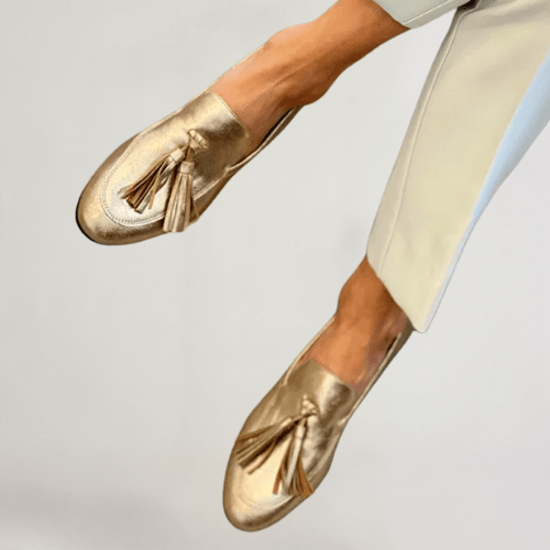 Vittoria | Women’s Gold Loafers – Yellow Gold