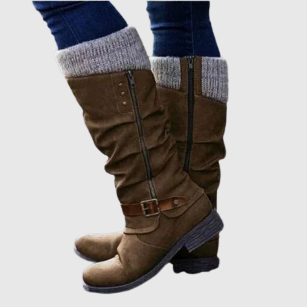 Thessara | Orthopedic Leather Boots – Brown