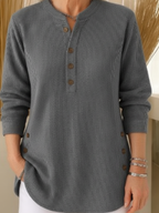 Brenda | Elegant Button-Detail Winter Sweater
