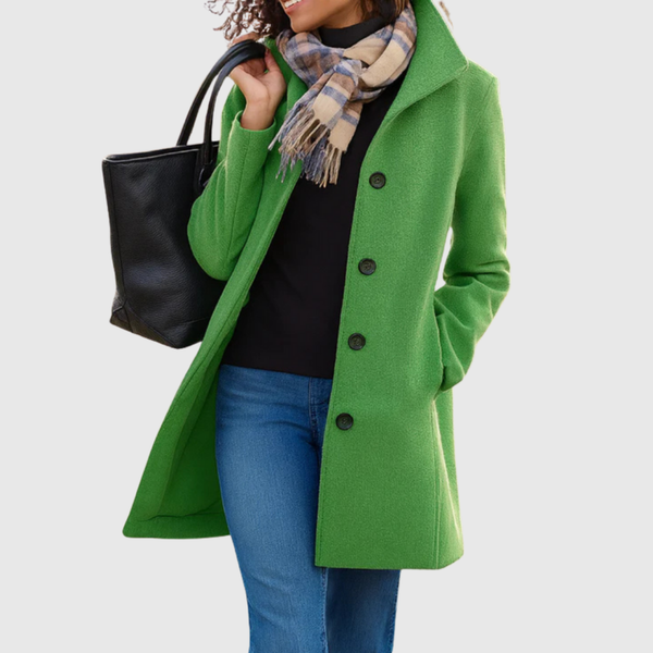 Connie | Elegant Classic Coat – Green