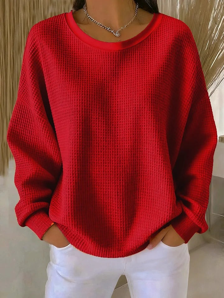 Nyla | Classic Sweater – Red