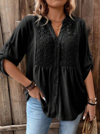 Carmen | Elegant Wide Sleeve V-Neck Blouse