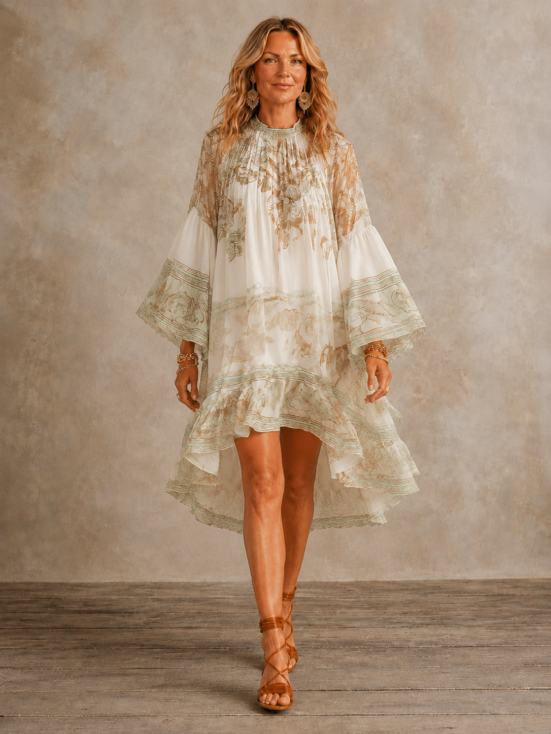 Isabella | Ruffle Hem Mini – Green