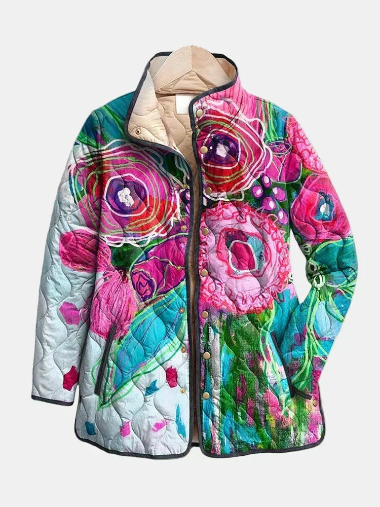 Arianne | Elegant Floral Patterned Jacket – Multicolor