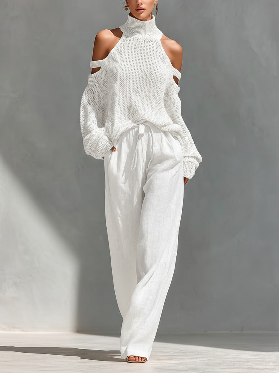 Alessia | Off-Shoulder Two-Piece – Pearl
