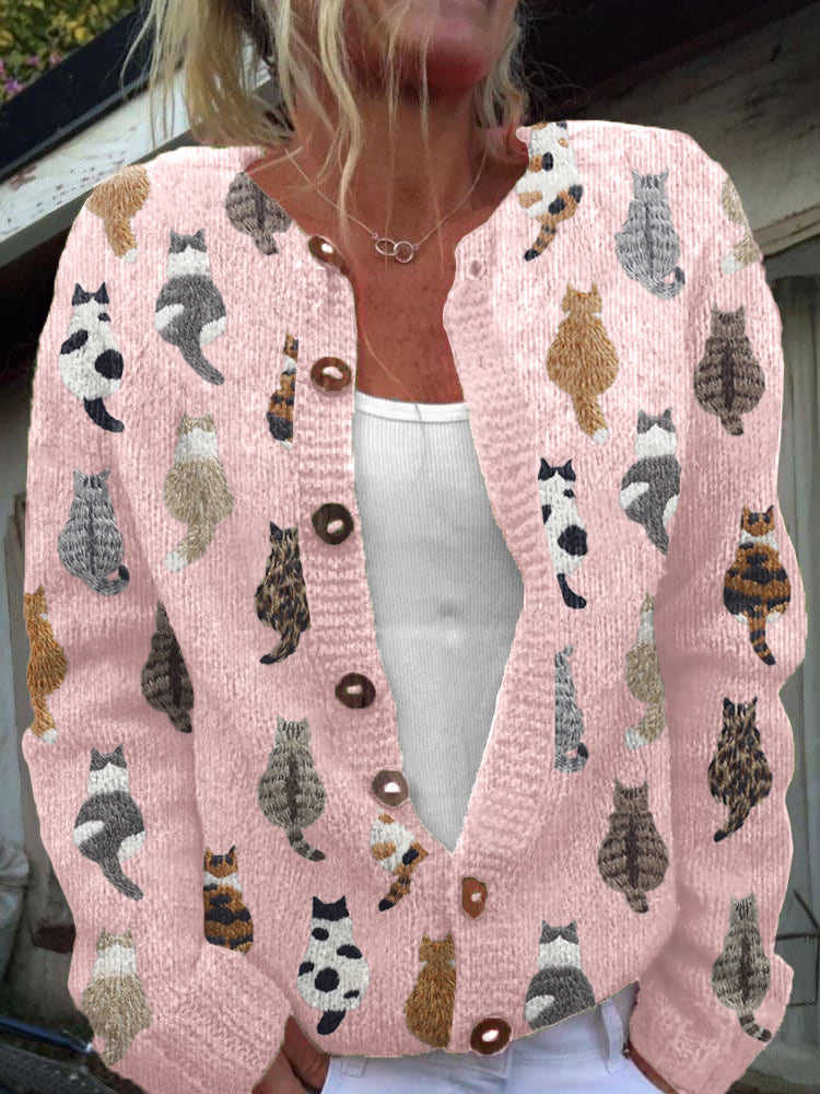 Charlotte | Elegant Comfort Cardigan – Pink Cardigan