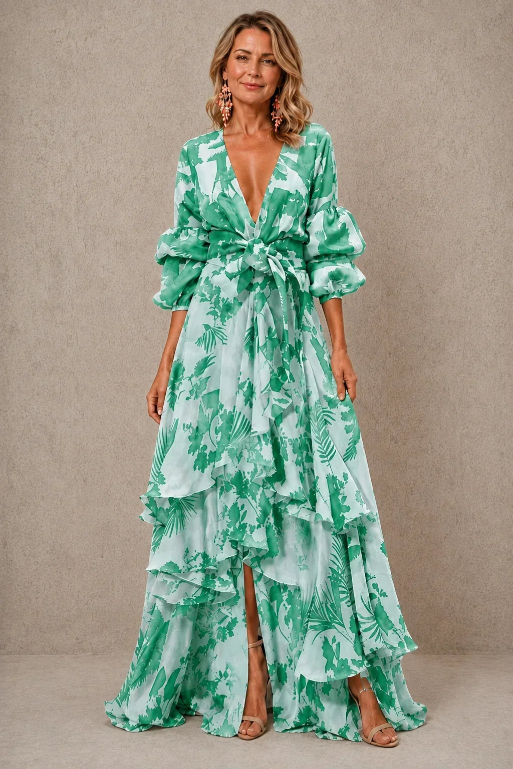 Victoria | Tiered Bow Belt – Green