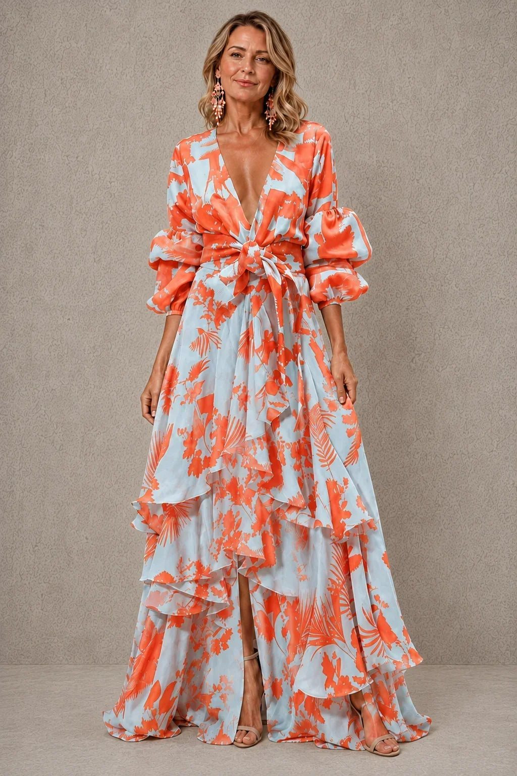 Victoria | Tiered Bow Belt – Orange