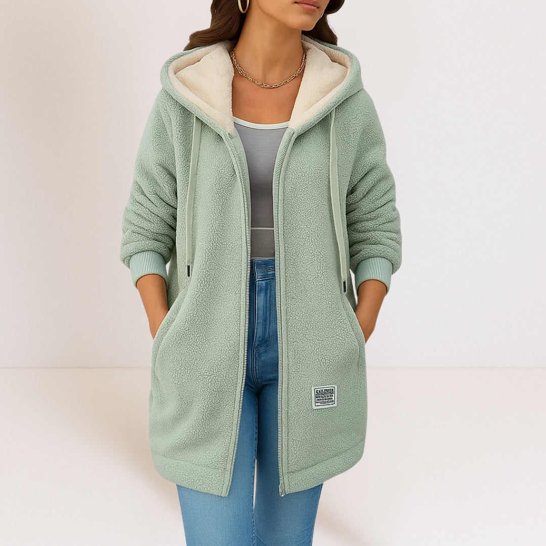 Marceline | Cozy Hooded Jacket – Green