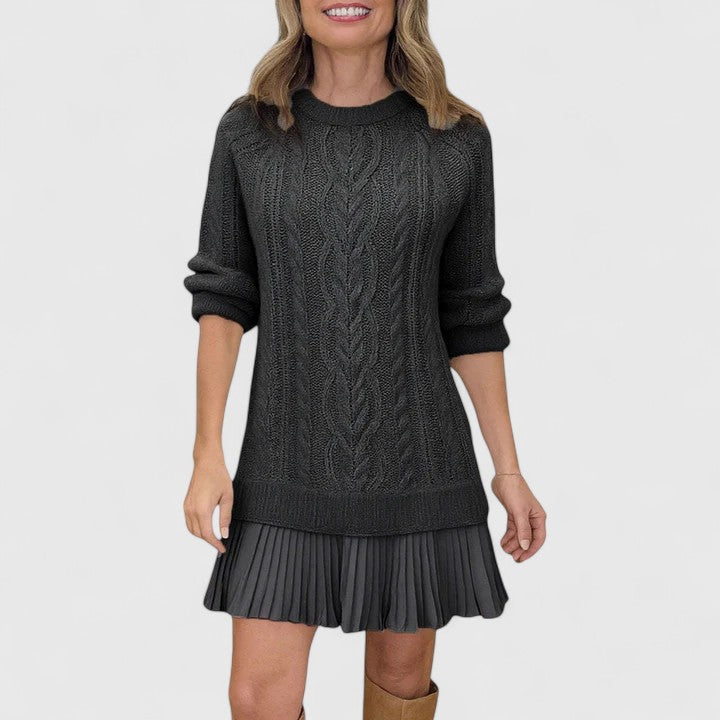 Ashlyndora | Elegant Sweater Dress – Black