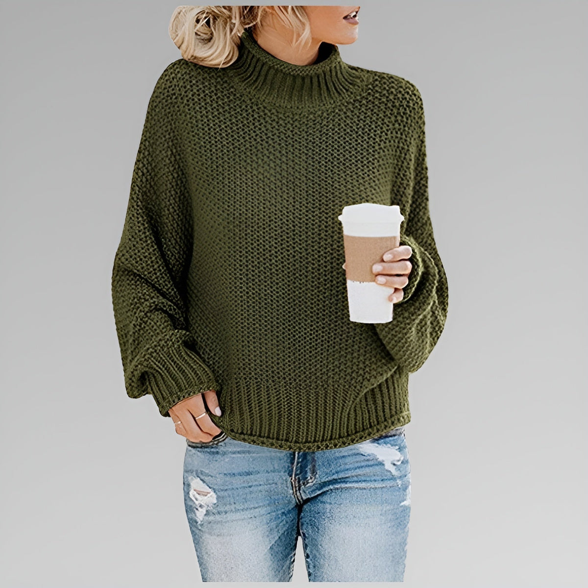 Anna | Classic Cozy Knit Sweater – Green