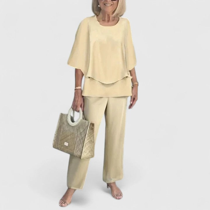 Ciara | Sophisticated Loose Two-Piece Set – Butter Yellow