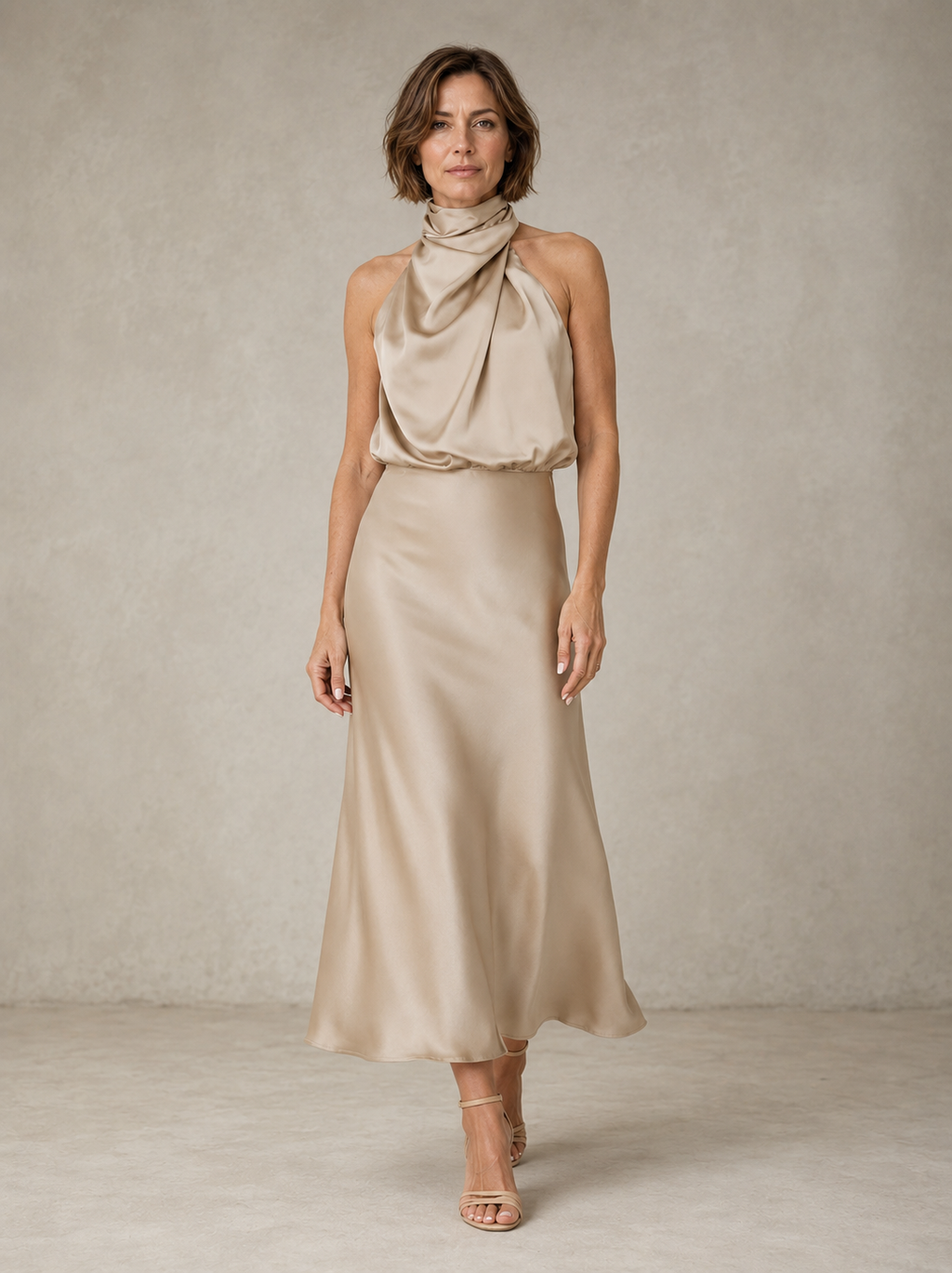 Harper | Halter Satin Evening