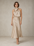 Harper | Halter Satin Evening