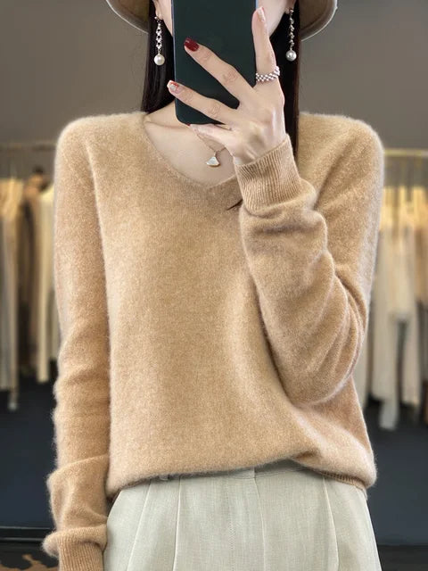 Abi | Loose Knit Sweater – Beige