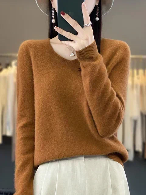 Abi | Loose Knit Sweater – Brown
