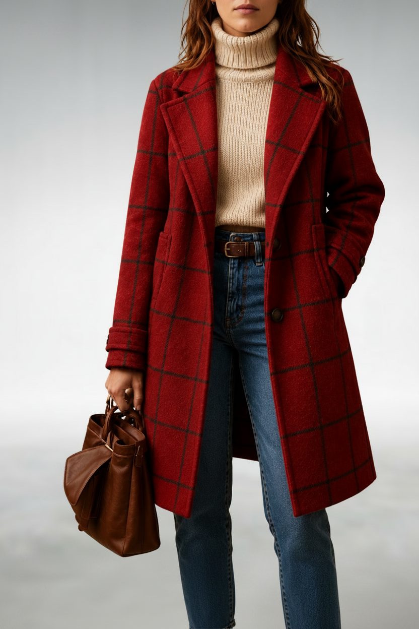Lauren Classic Checkered Coat