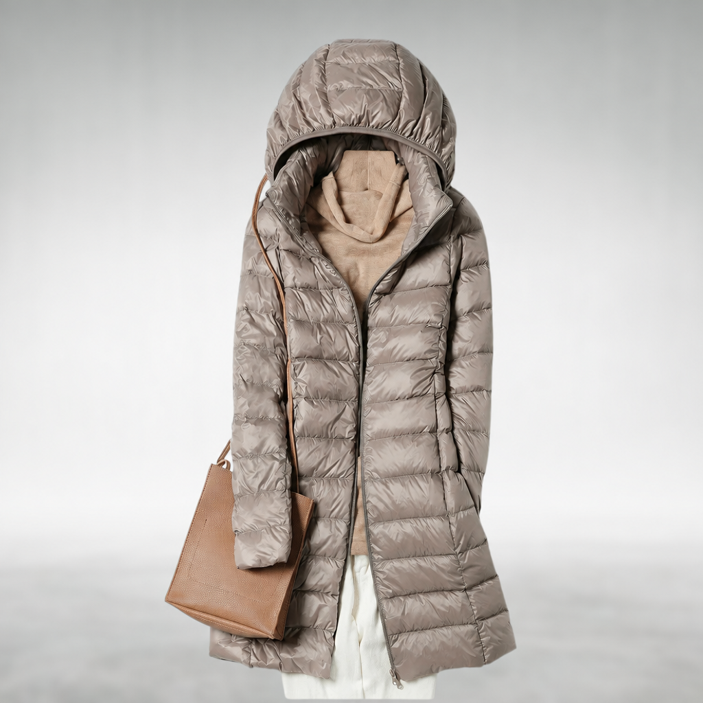 Madeline Warm Puffer Coat – Khaki