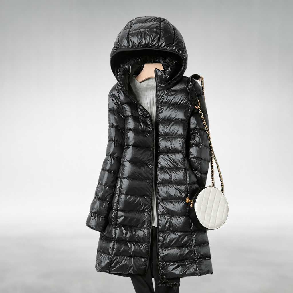 Madeline Warm Puffer Coat – Black