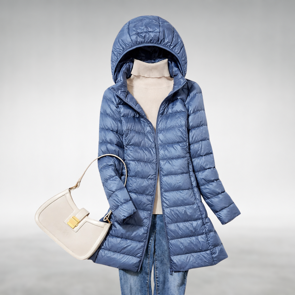 Madeline Warm Puffer Coat – Blue