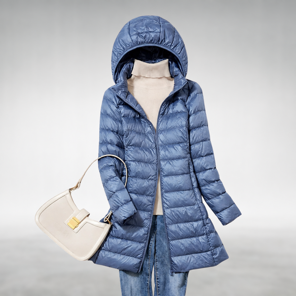Madeline | Warm Puffer Coat – Blue