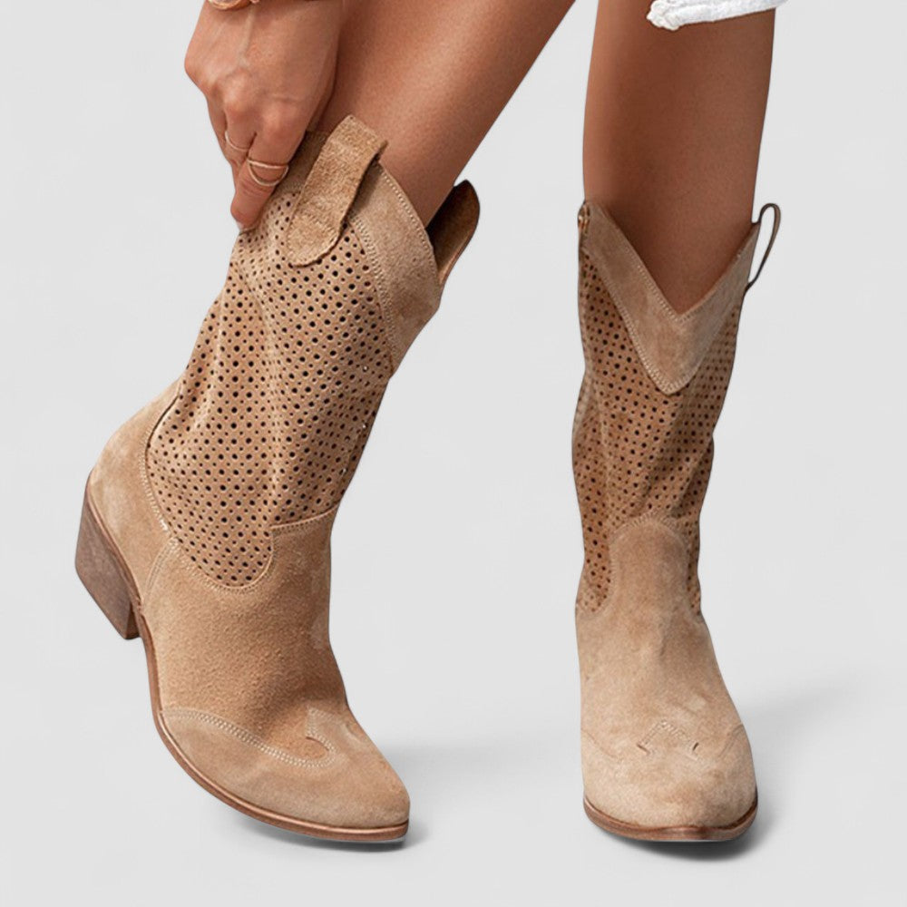 Rachel Orthopedic Western Boots – Brown