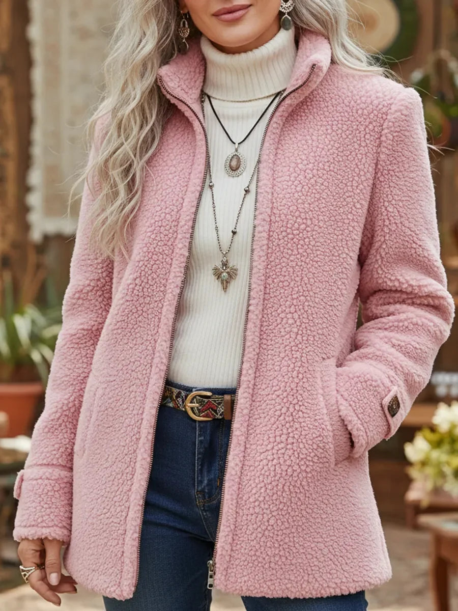 Cassandra Full-Zip Jacket – Pink