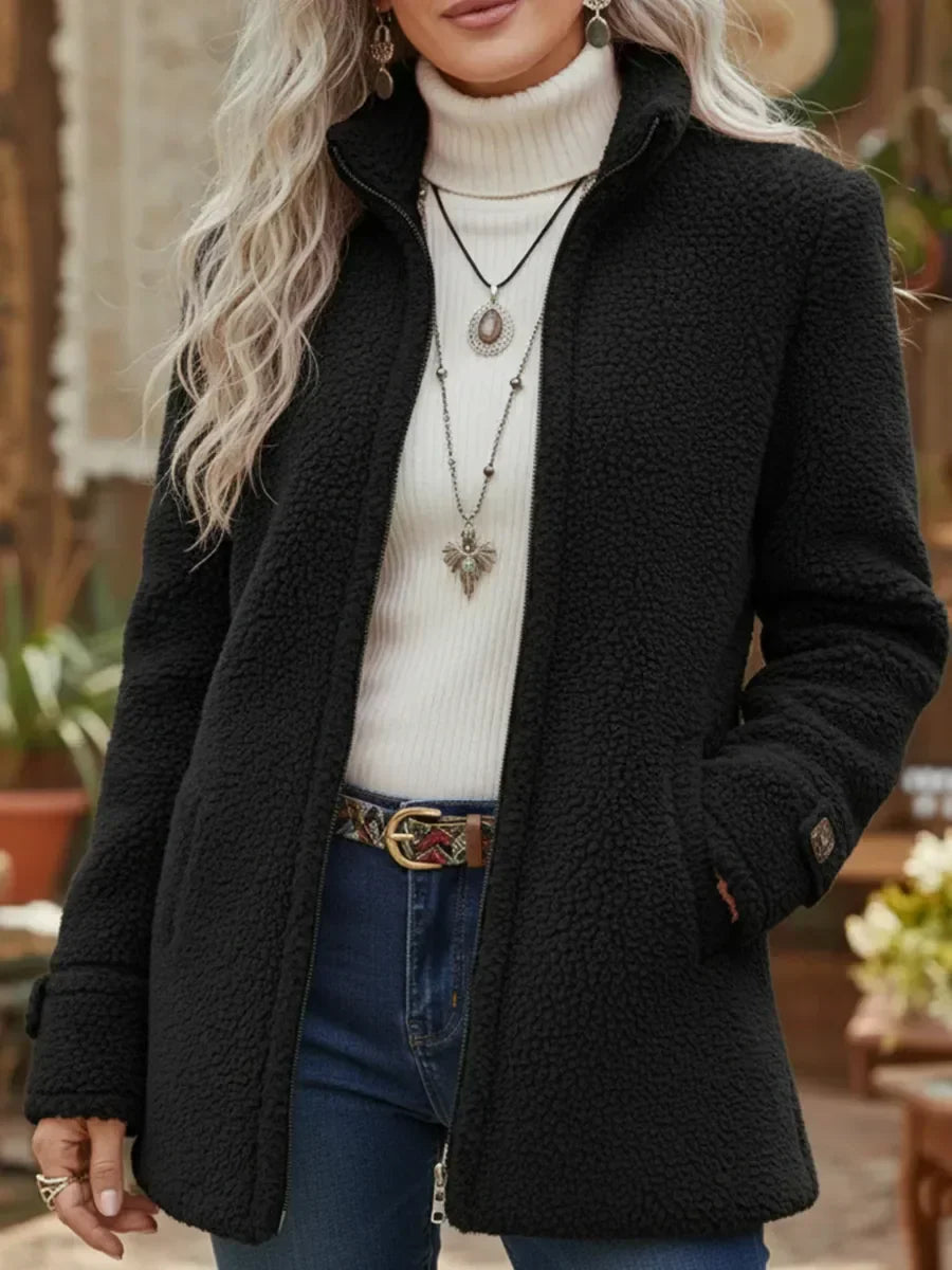 Cassandra Full-Zip Jacket – Black