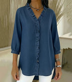Abigail Elegant Denim Blouse