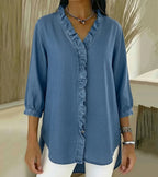 Abigail Elegant Denim Blouse