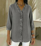 Abigail Elegant Denim Blouse